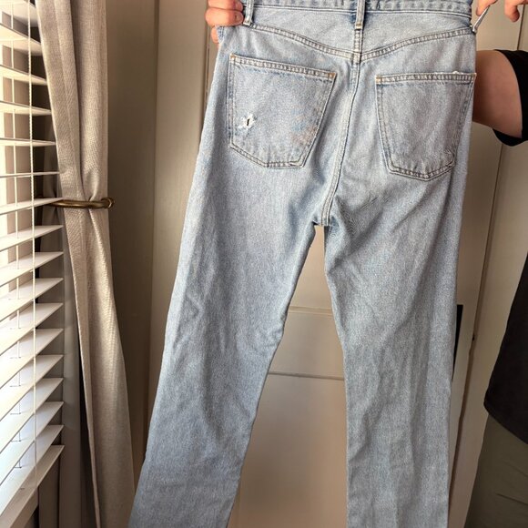Agolde High Rise 90s Straight Leg Light Wash Jeans Size 22 - Picture 3 of 3